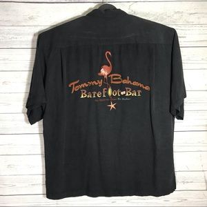 Tommy Bahamas embroidered “Barefoot Bar” shirt